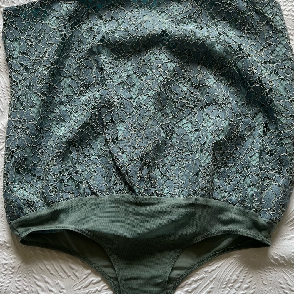 WAYF Light Blue Lace Tank Bodysuit NWOT - Picture 3 of 5